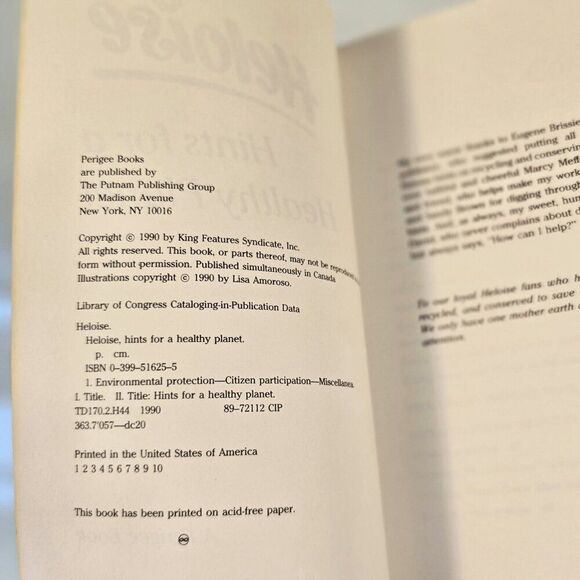 Heloise: Hints for a Healthy Planet by Heloise 1990 Trade Paperback - Picture 5 of 7